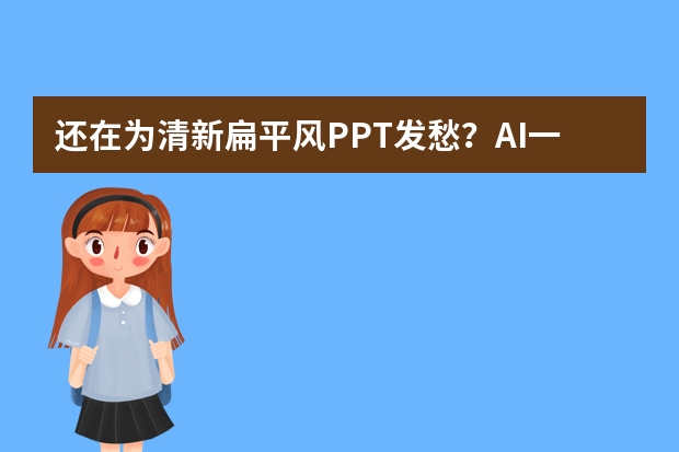 還在為清新扁平風(fēng)PPT發(fā)愁？AI一鍵搞定！