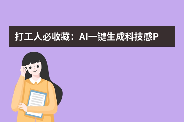 打工人必收藏：AI一鍵生成科技感PPT，老板看了直點(diǎn)贊